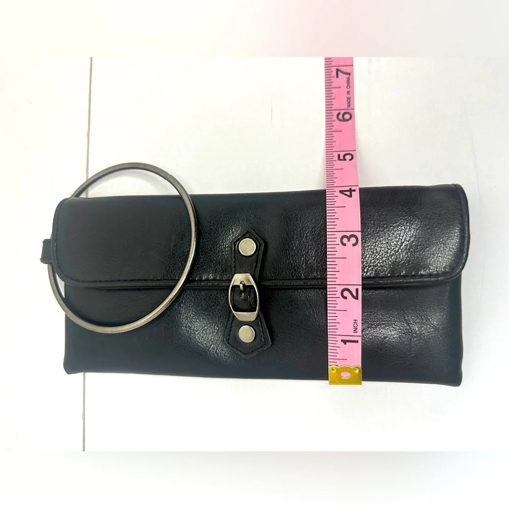 Victoria's Secret Women’s Black Bracelet Clutch Wristlet With Pink Lining